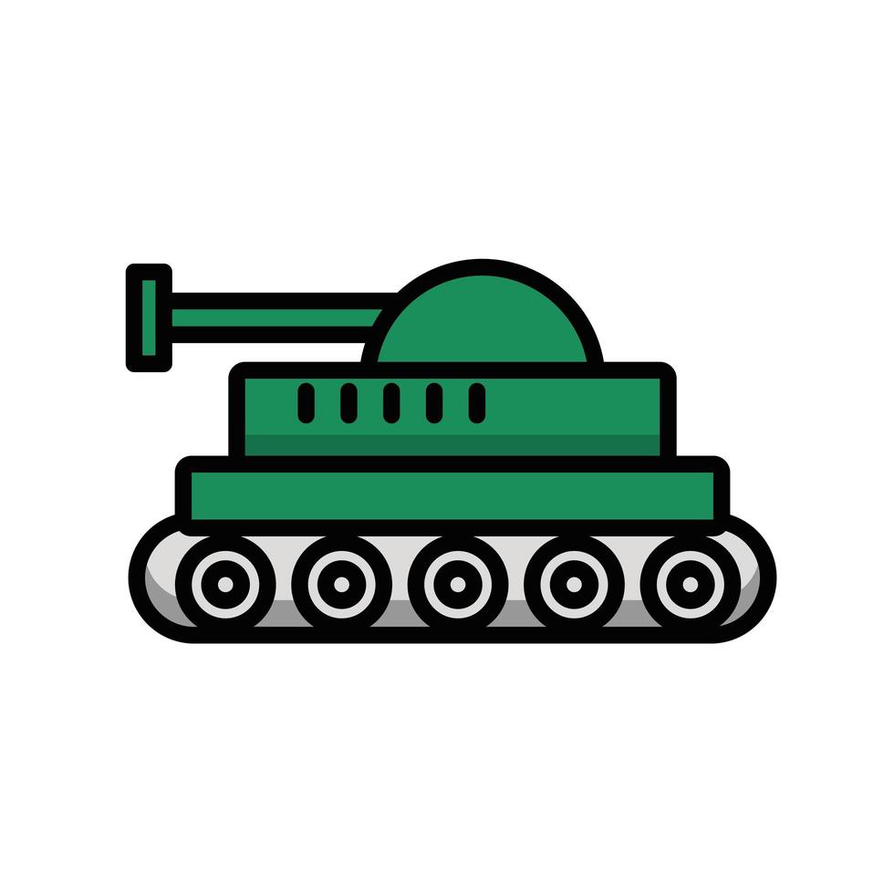 Panzer Militär isolierte Symbol vektor