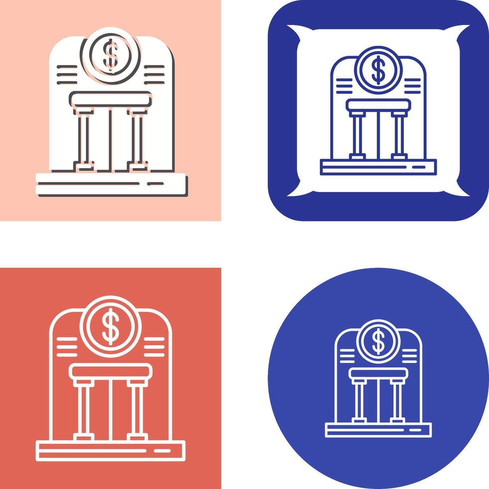 Bank-Icon-Design vektor