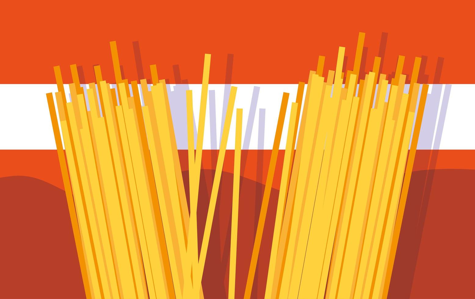 uppsättning färsk traditionell spagetti vektor
