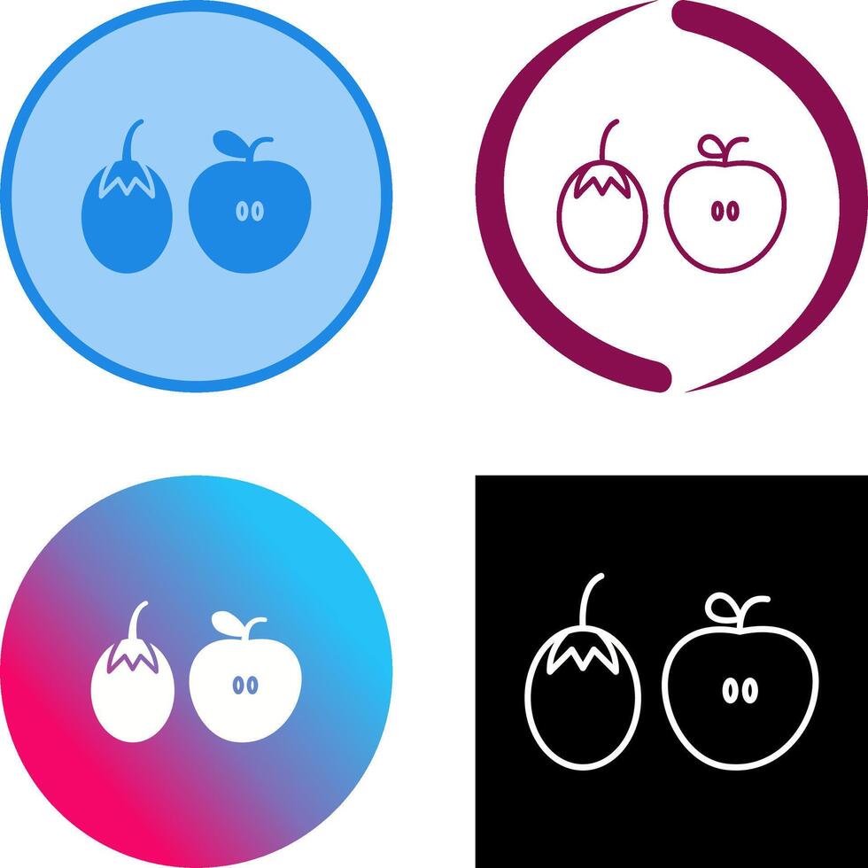 frukt och vgrönsaker ikon design vektor