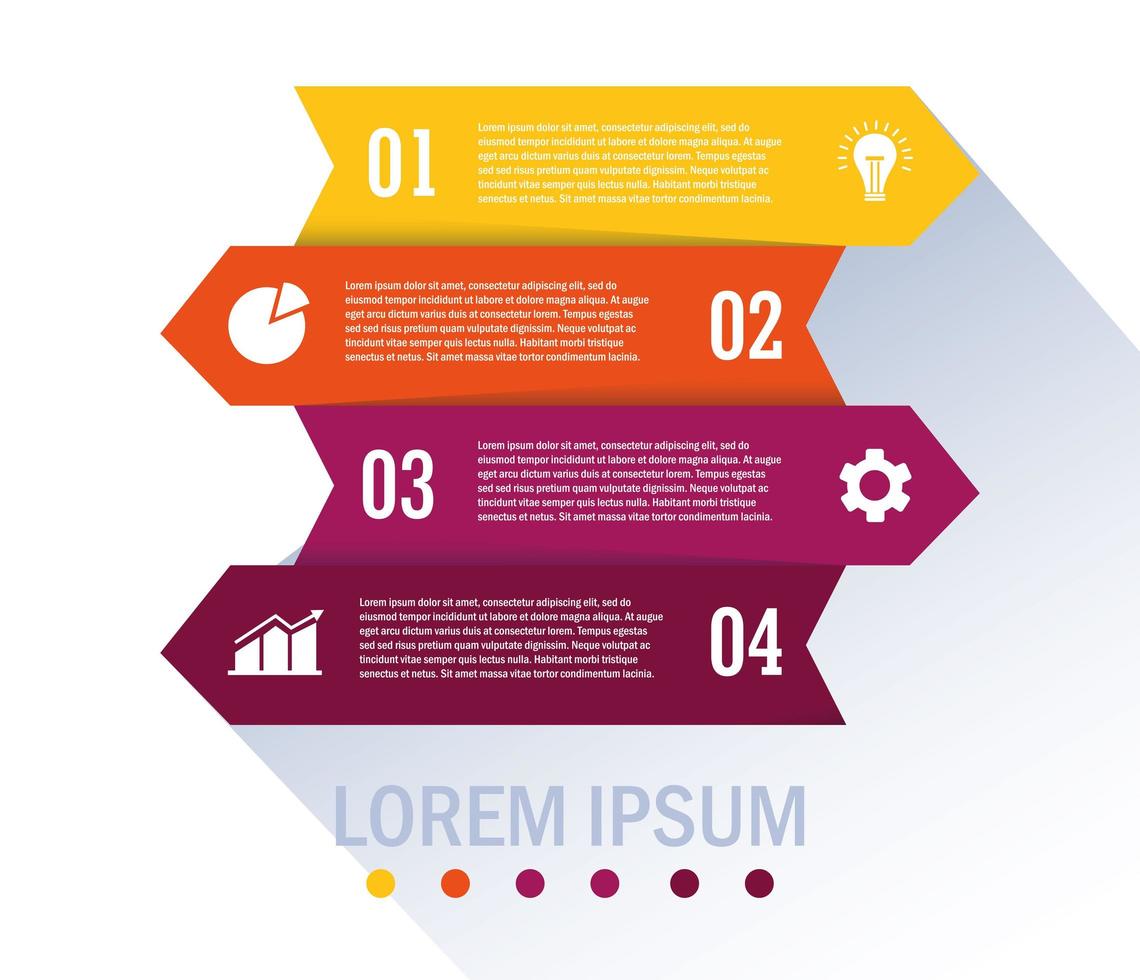 isolerat arbetsflöde och infografisk design vektor