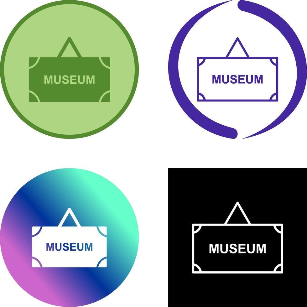 Museum Etikett Symbol Design vektor