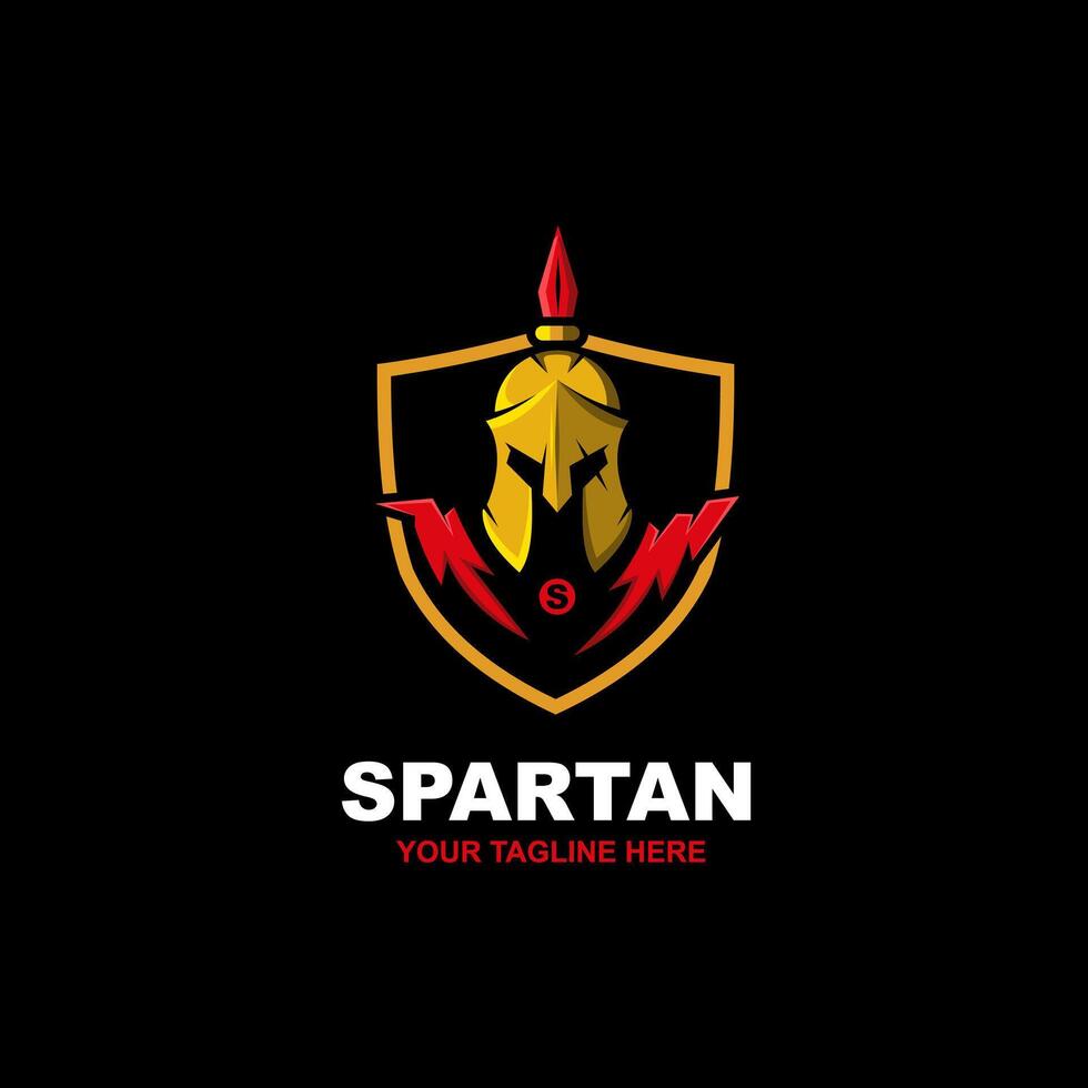 spartan warrior hjälm - sparta mask logotypdesign, lämplig för ditt designbehov, logotyp, illustration, animation, etc. vektor