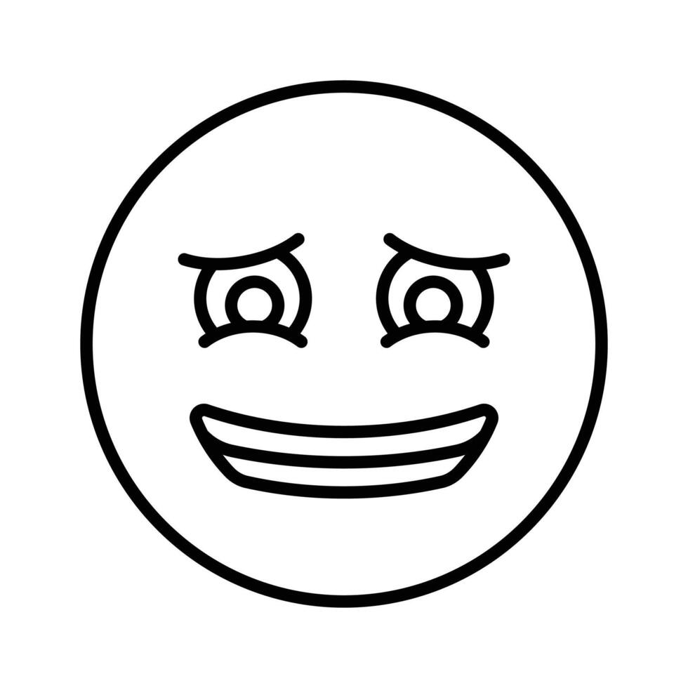 Prämie Symbol von schuldig Emoji, bereit zu verwenden editierbar vektor