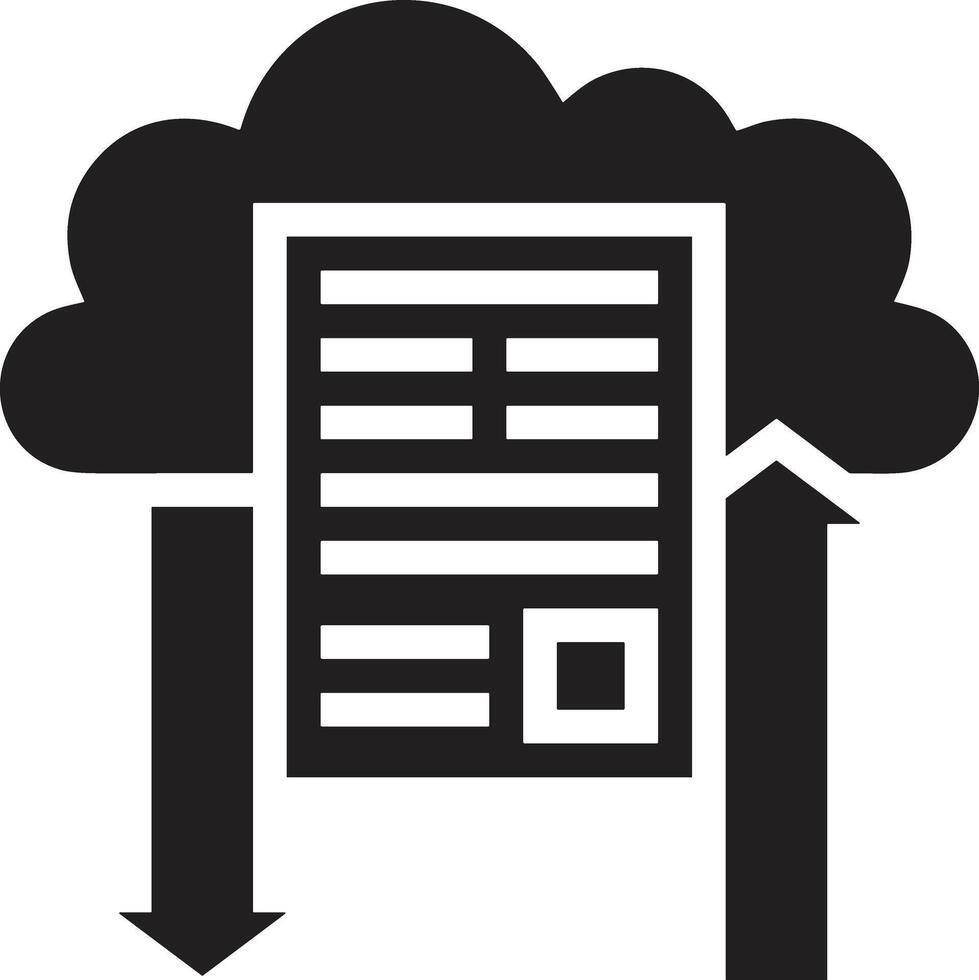 Wolke Symbol Symbol Bild. Illustration von das Hosting Lager Design vektor