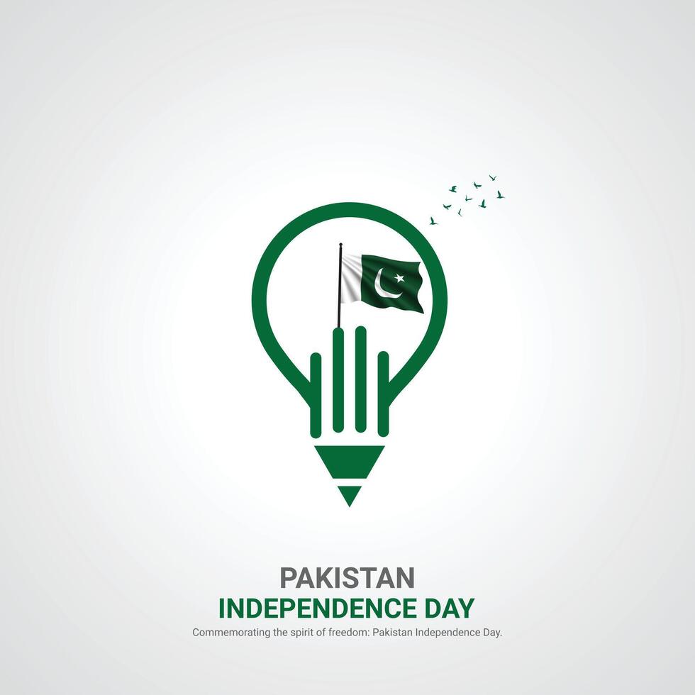Pakistan Unabhängigkeit Tag. Pakistan Unabhängigkeit Tag kreativ Anzeigen Design. Post, , 3d Illustration. vektor