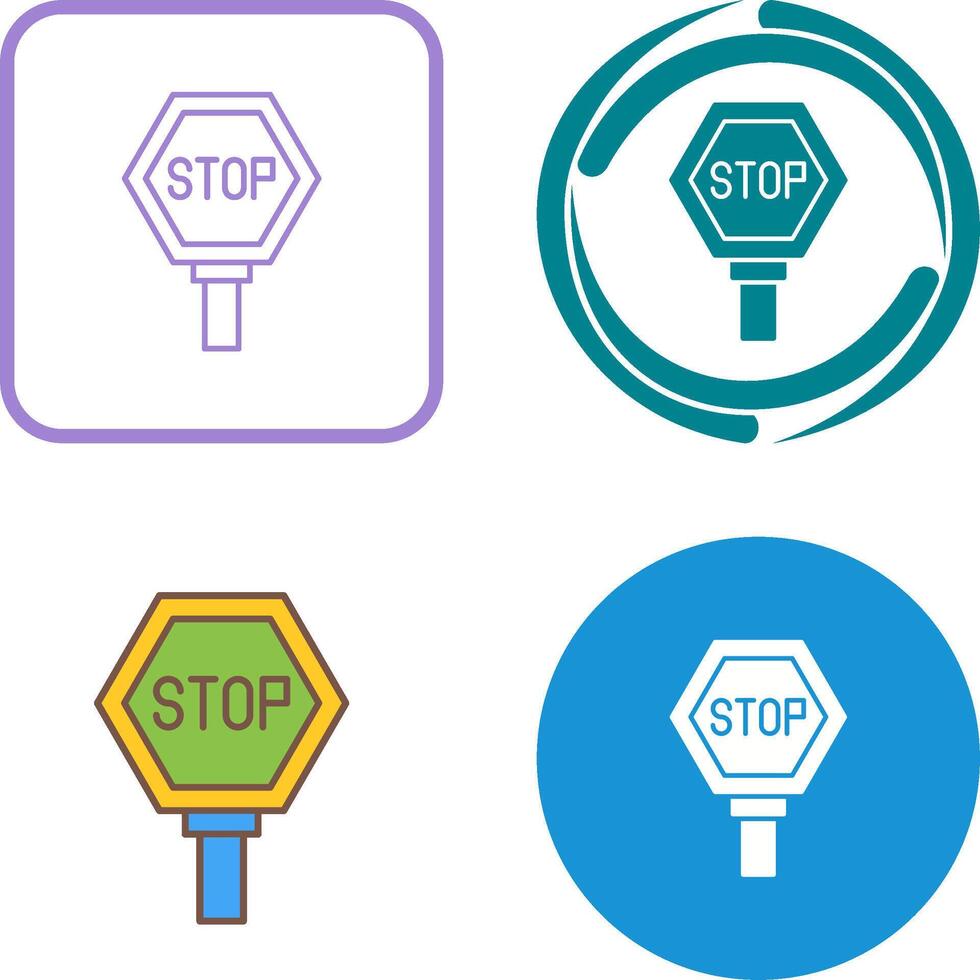 Stop-Schild-Icon-Design vektor