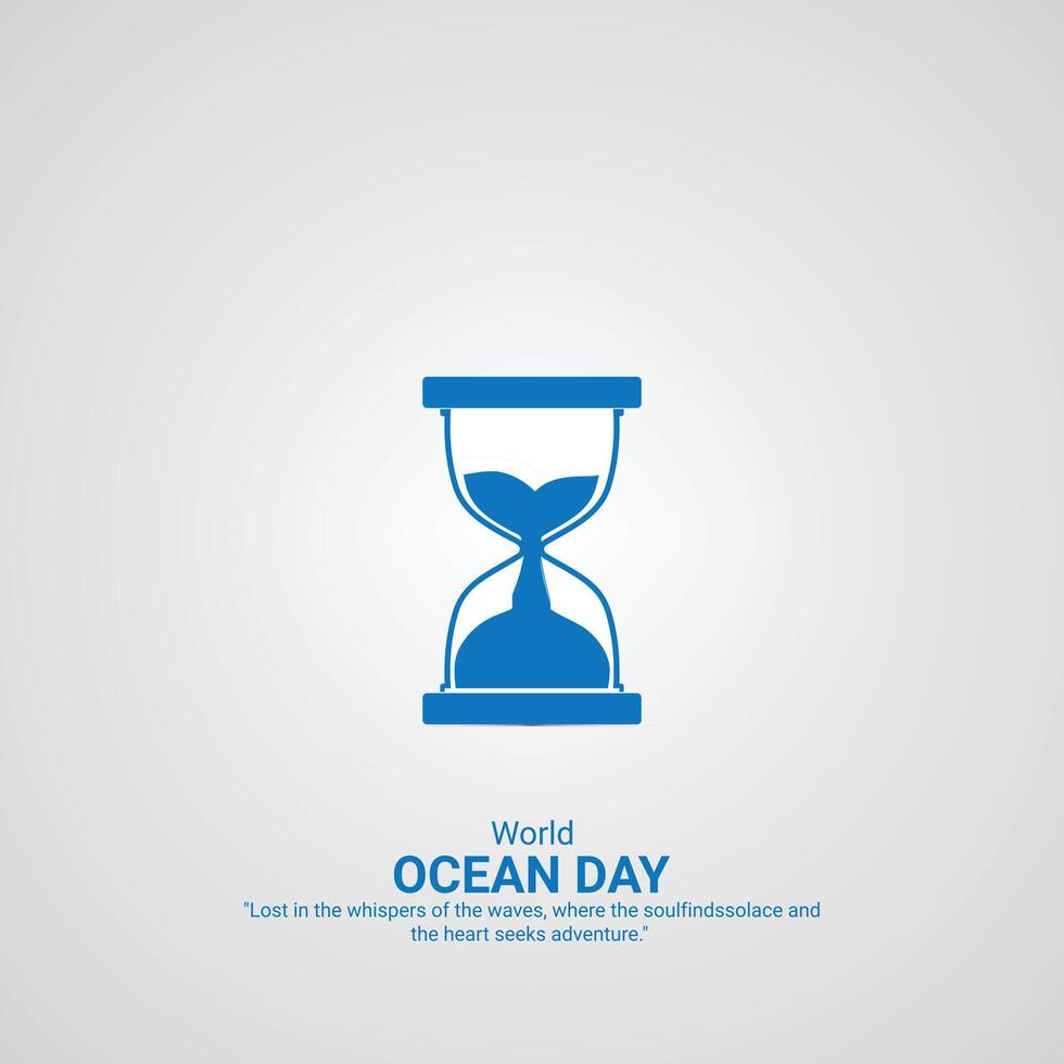 Welt Ozeane Tag. Welt Ozeane Tag kreativ Anzeigen Design. jun 8. Poster, Banner Illustration . 3d vektor