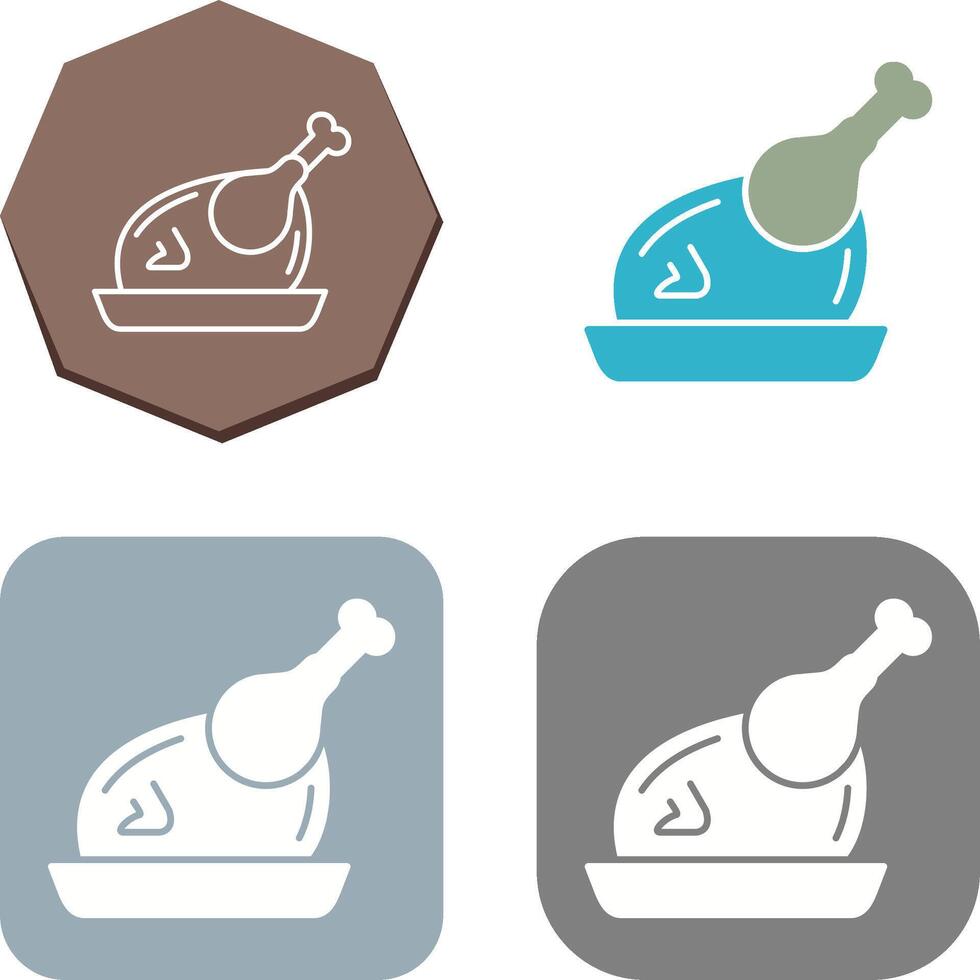 Huhn-Icon-Design vektor