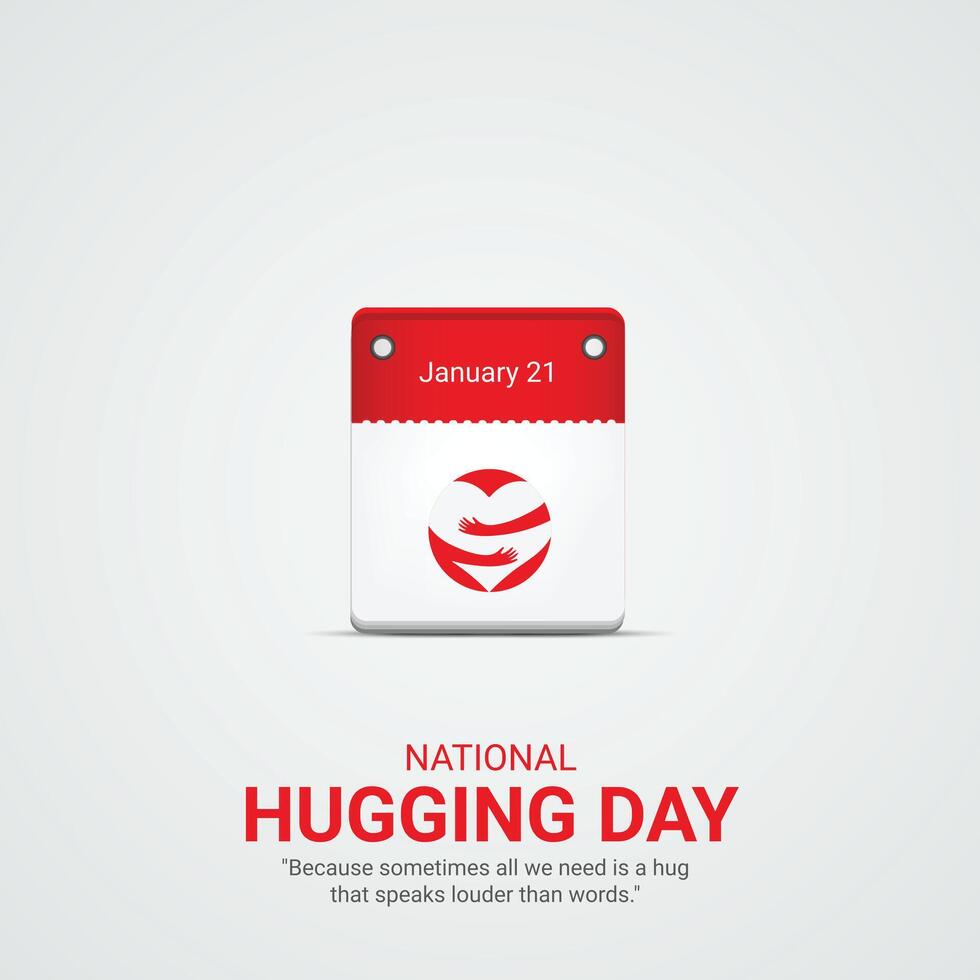 nationell kramas dag, berömd på januari 21, kreativ design för social media annonser vektor
