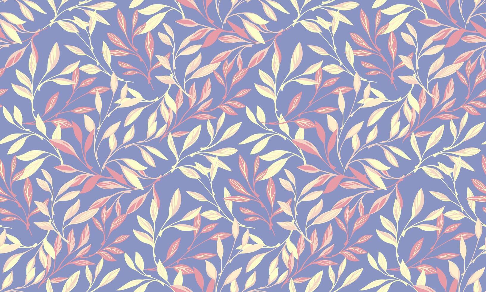farbig Blumen- Blatt Geäst verflochten im ein nahtlos Muster. abstrakt, künstlerisch Wald Blätter Stängel auf ein violett Hintergrund. Natur botanisch gemustert. Hand gezeichnet. Vorlage zum Designs vektor