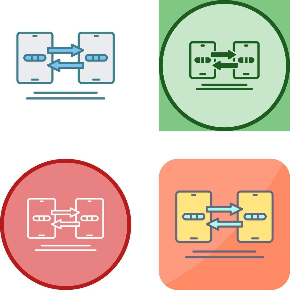 Design von Symbolen für die Datensynchronisierung vektor