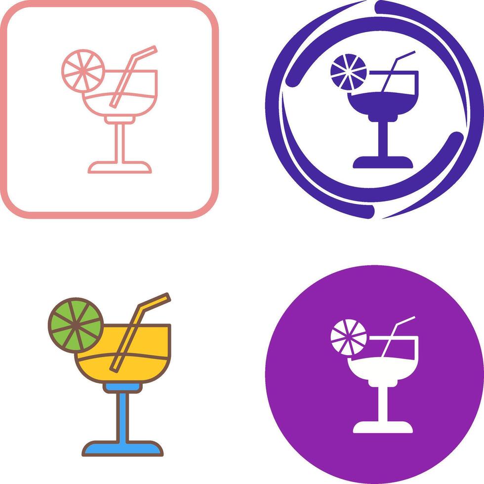 Cocktail-Icon-Design vektor