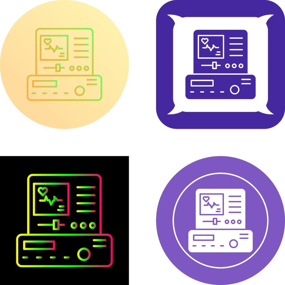 elektrokardiogram ikon design vektor