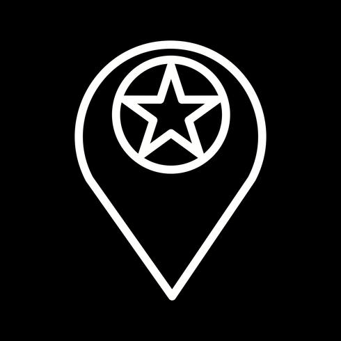 Vector Starred Location Icon