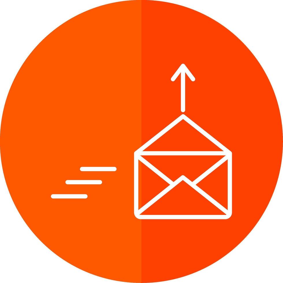 Mail Linie rot Kreis Symbol vektor