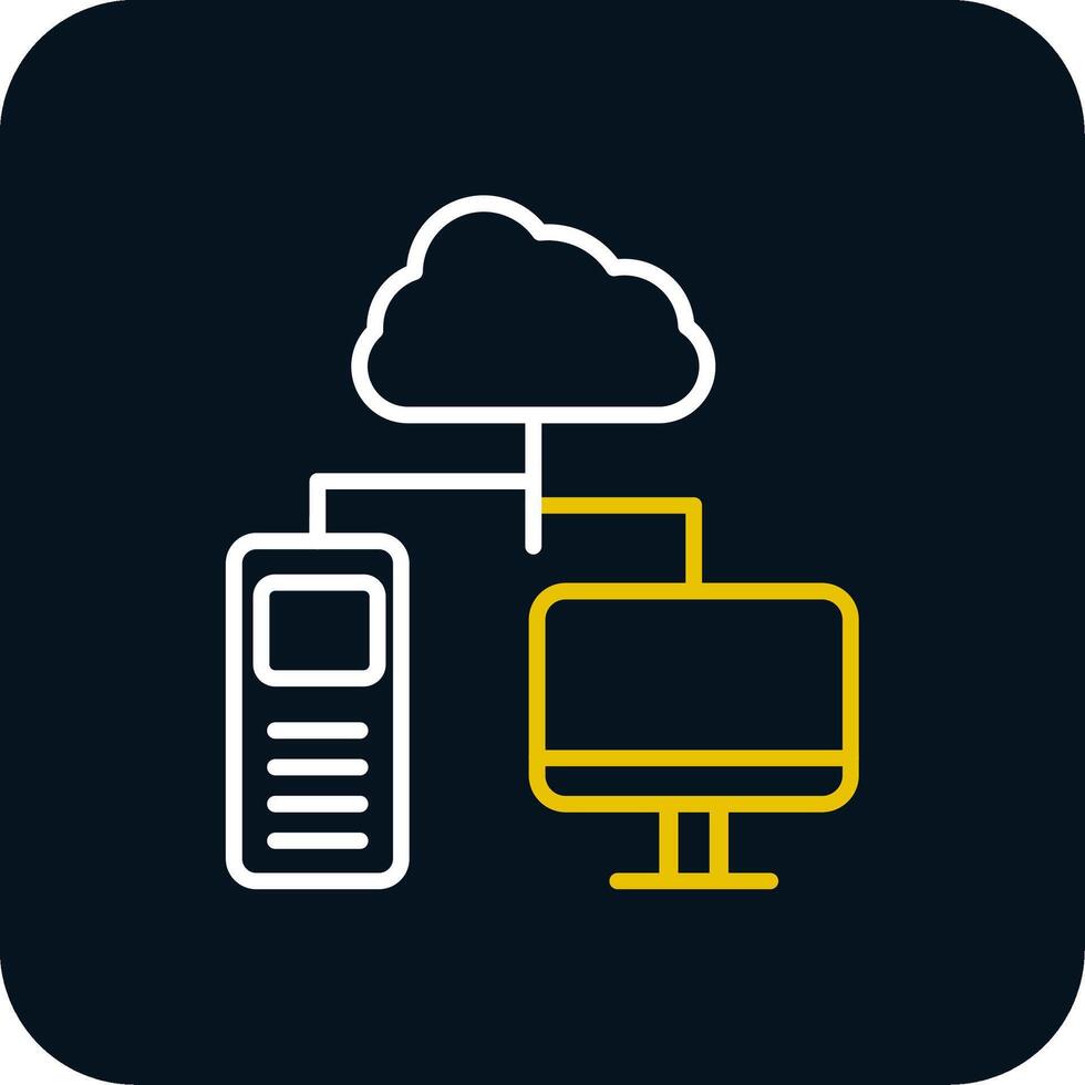 Wolke Computing Linie rot Kreis Symbol vektor