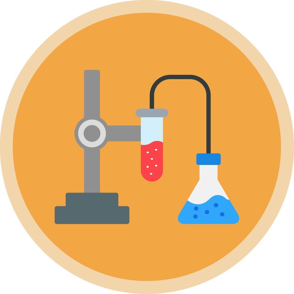 testa rör platt mång cirkel ikon vektor