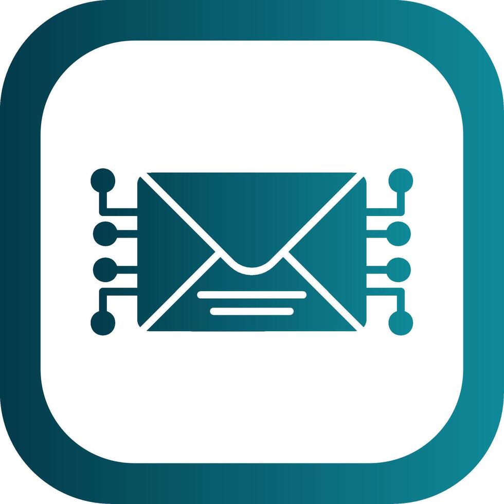 Mail Glyphe Gradient Ecke Symbol vektor