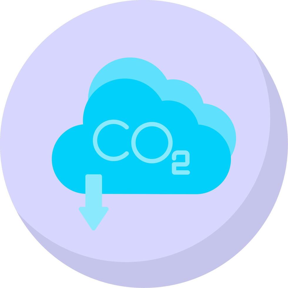 co2 eben Blase Symbol vektor