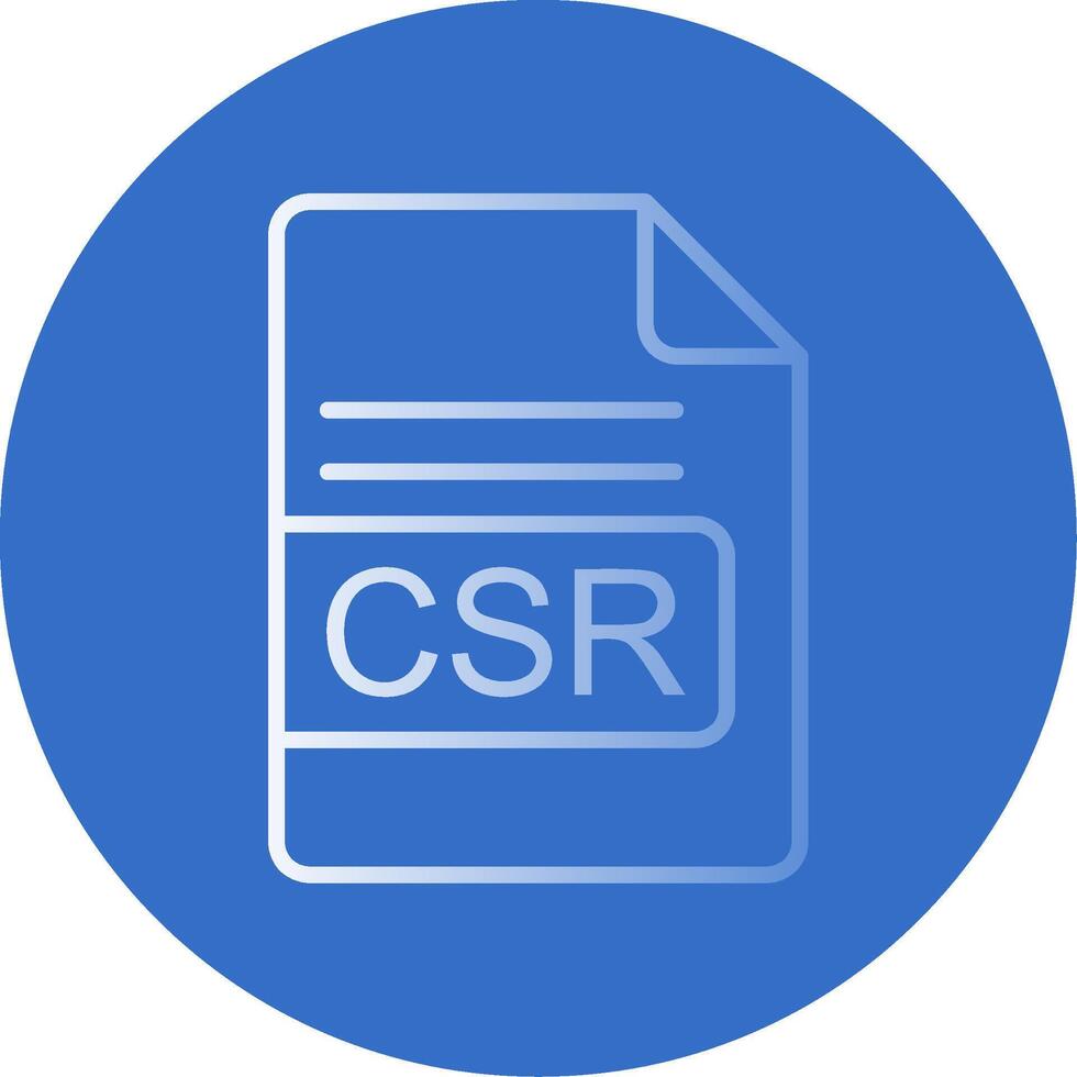 csr Datei Format eben Blase Symbol vektor