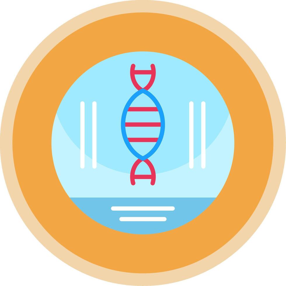 DNA Strand eben multi Kreis Symbol vektor