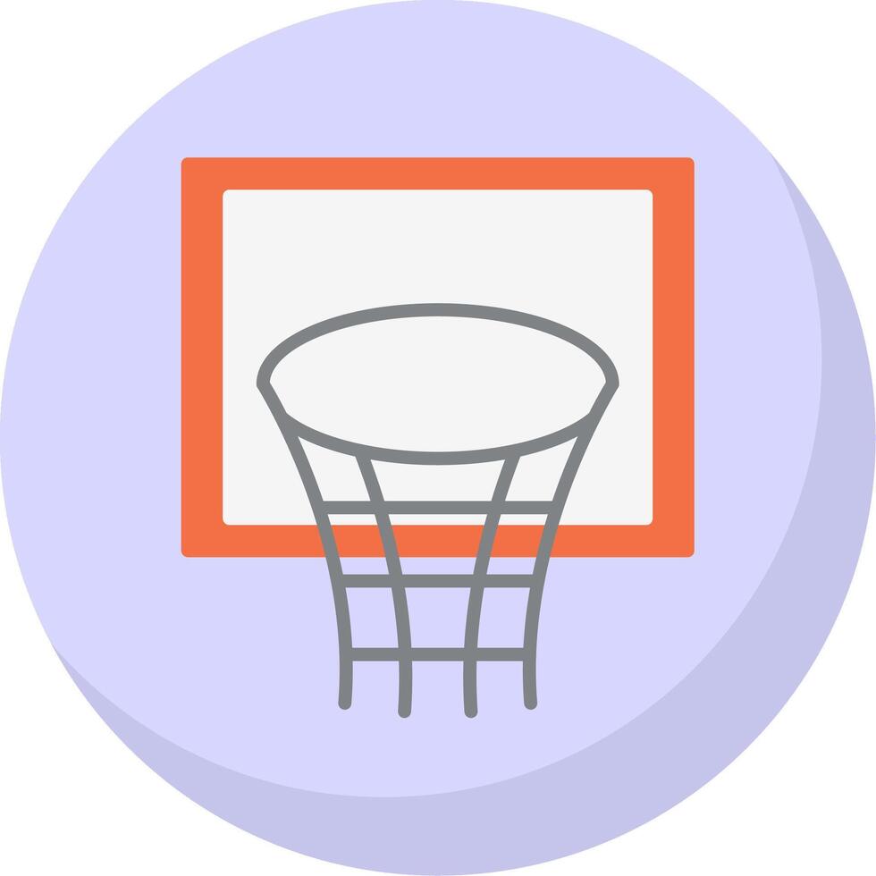 basketboll ring platt bubbla ikon vektor