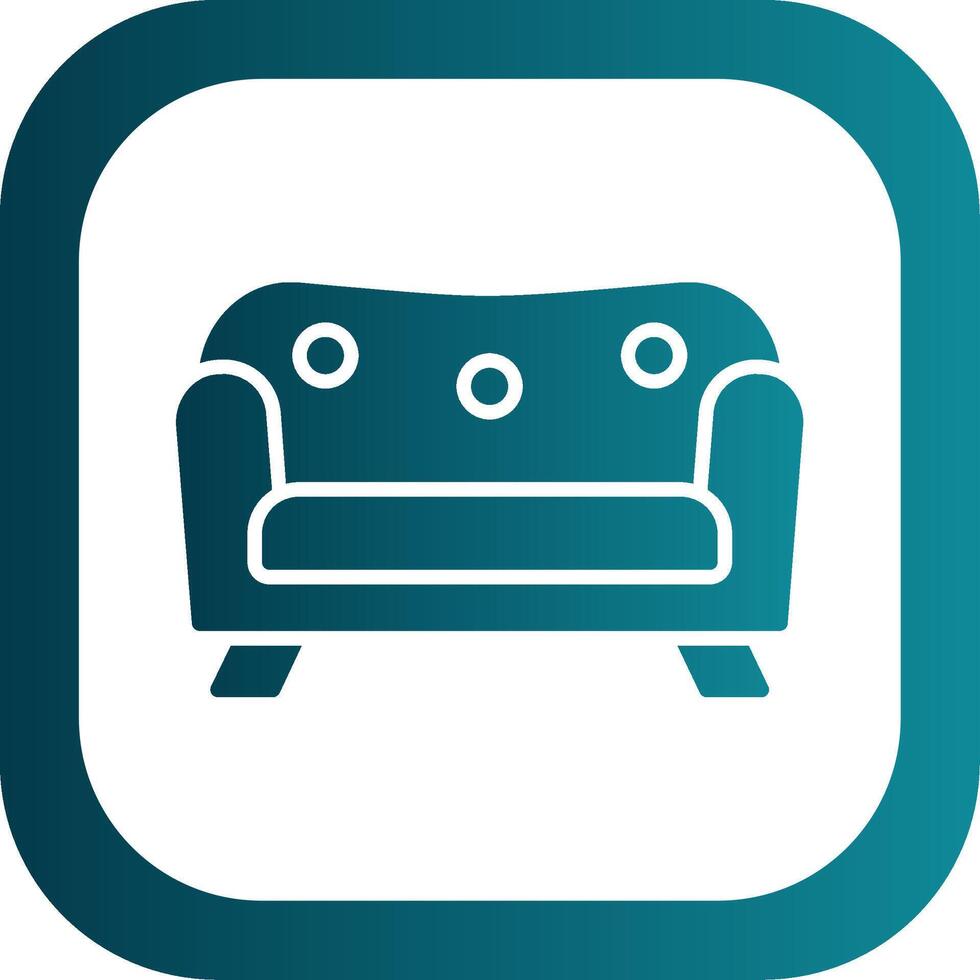 Sofa Glyphe Gradient Ecke Symbol vektor