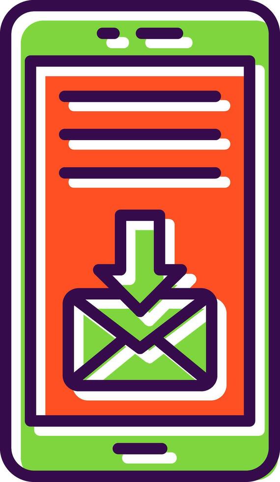 Mail gefüllt Design Symbol vektor