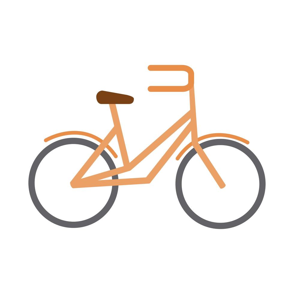 Fahrradtransport Freizeitsport im flachen Stil isolierte Ikone vektor