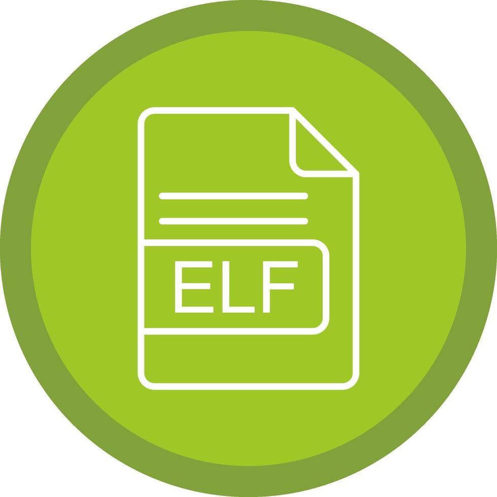 Elf Datei Format Linie multi Kreis Symbol vektor