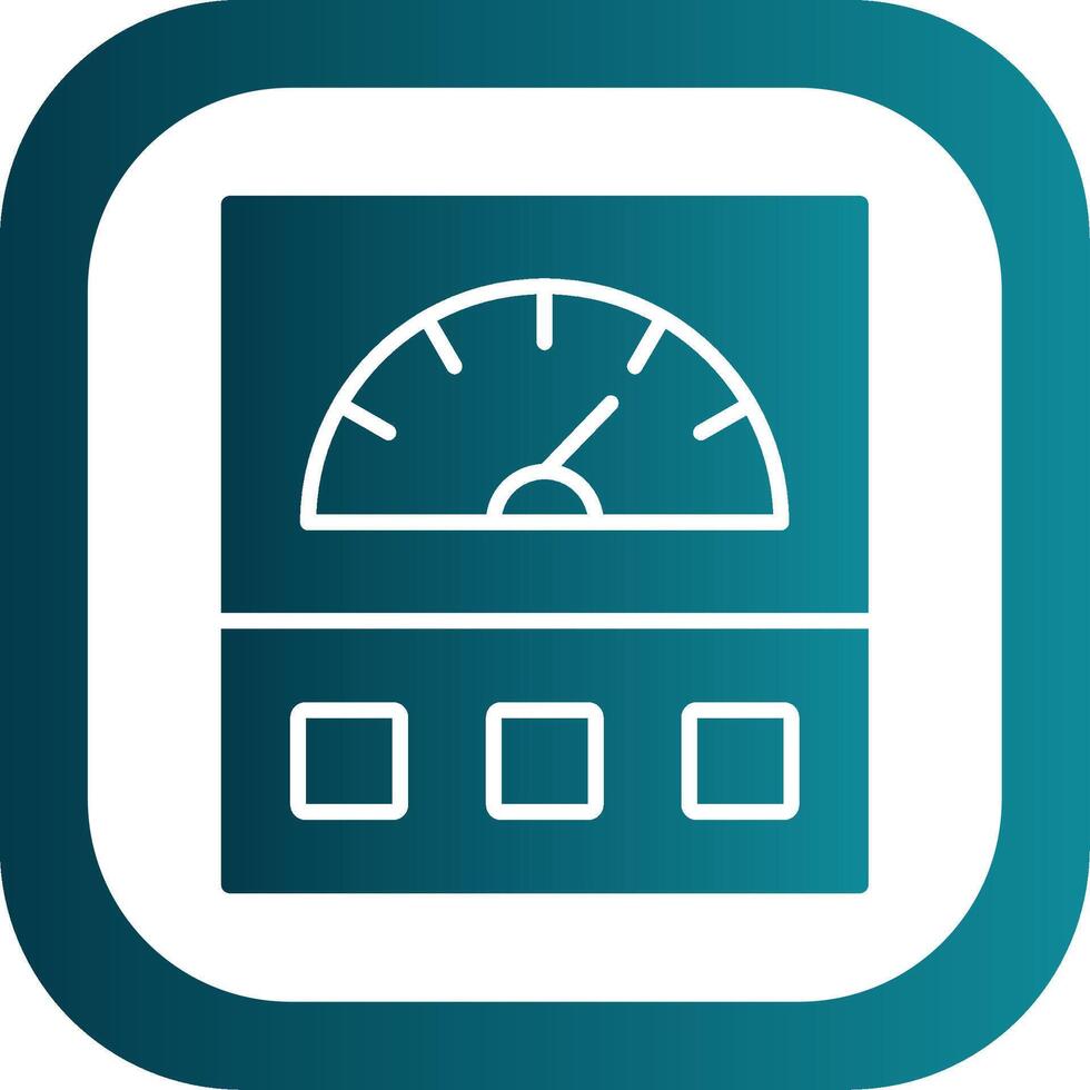 Amperemeter Glyphe Gradient Ecke Symbol vektor