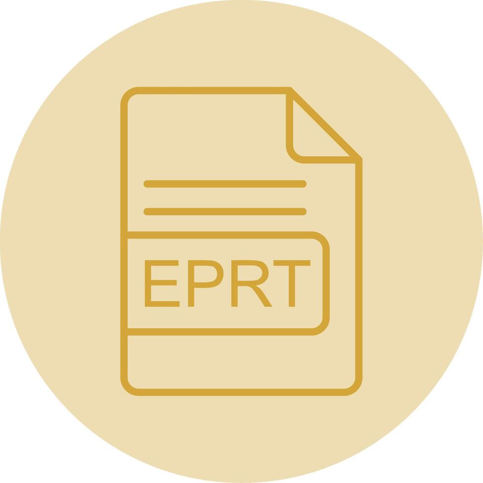 eprt Datei Format Linie Gelb Kreis Symbol vektor