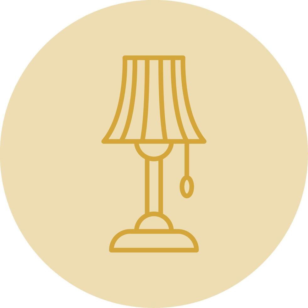 Lampe Linie Gelb Kreis Symbol vektor