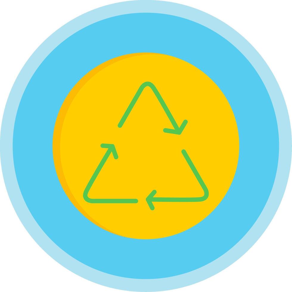 recyceln eben multi Kreis Symbol vektor