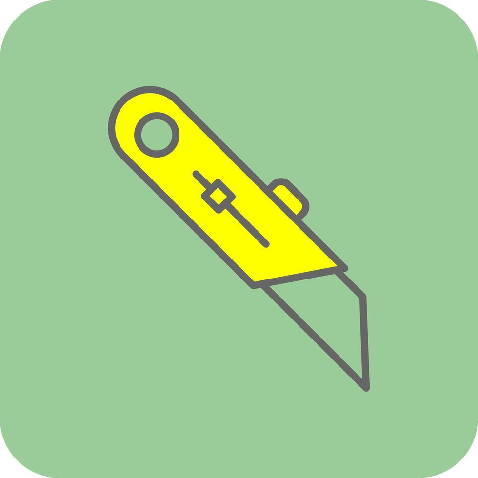 Nützlichkeit Messer gefüllt Gelb Symbol vektor