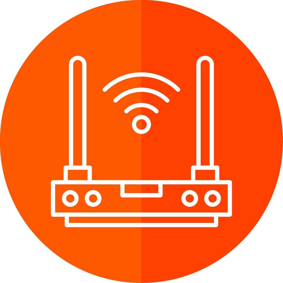 Router Linie rot Kreis Symbol vektor