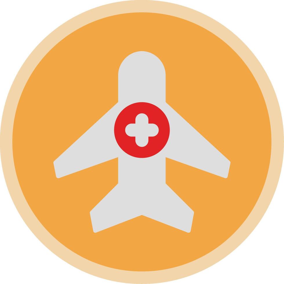 luft medicinsk service platt mång cirkel ikon vektor