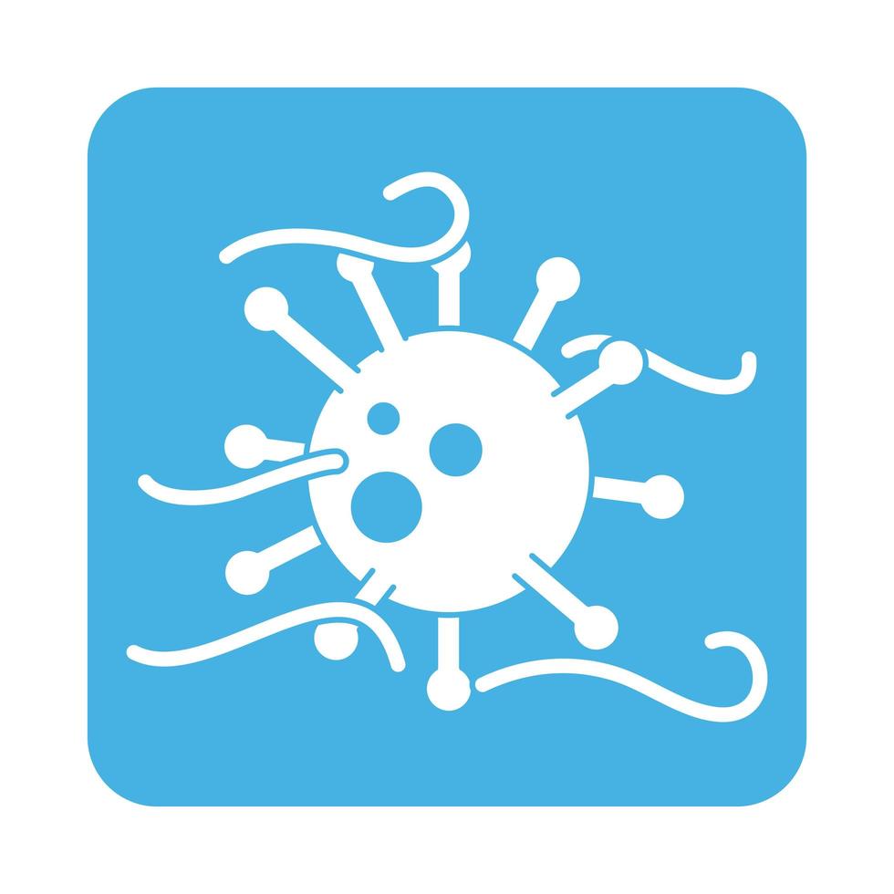 covid 19 coronavirus luftvägspandemi sjukdomsförebyggande block stilikon vektor