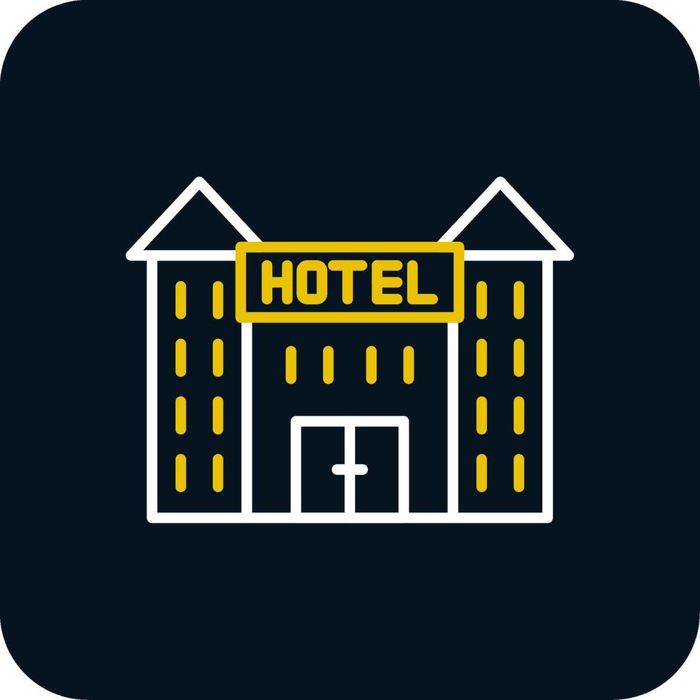 Hotel Linie rot Kreis Symbol vektor