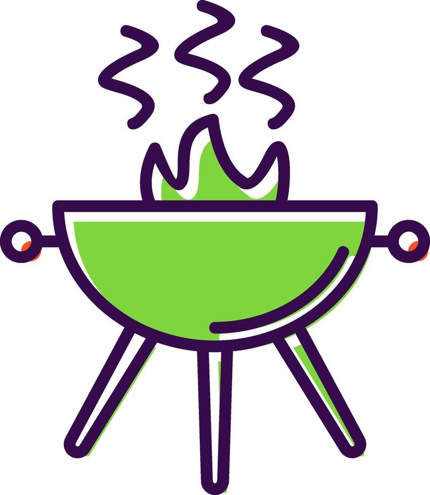 Grill gefüllt Design Symbol vektor