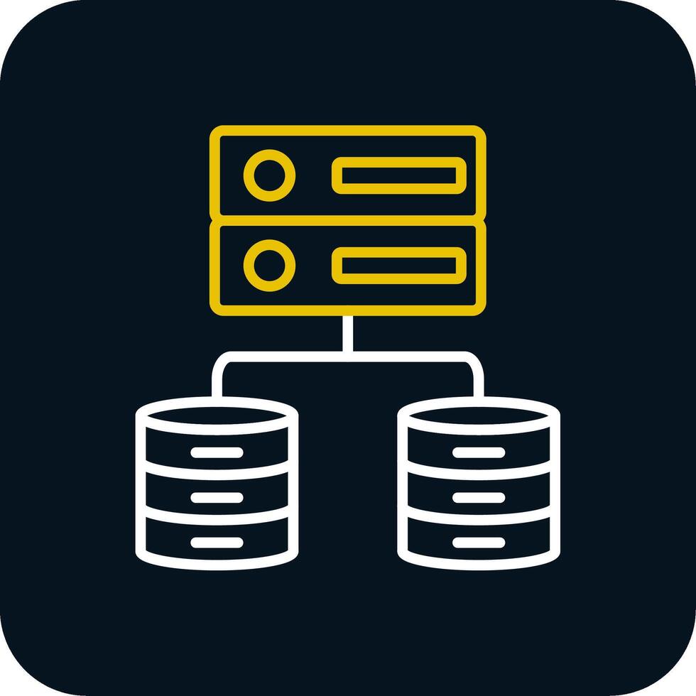 data server linje röd cirkel ikon vektor