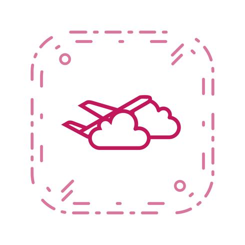 Plane moln Vector Icon
