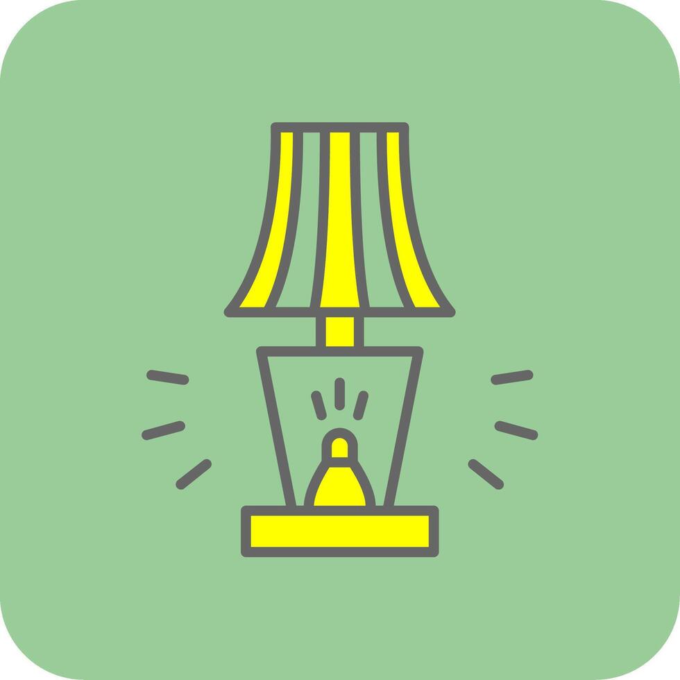 Lampe gefüllt Gelb Symbol vektor