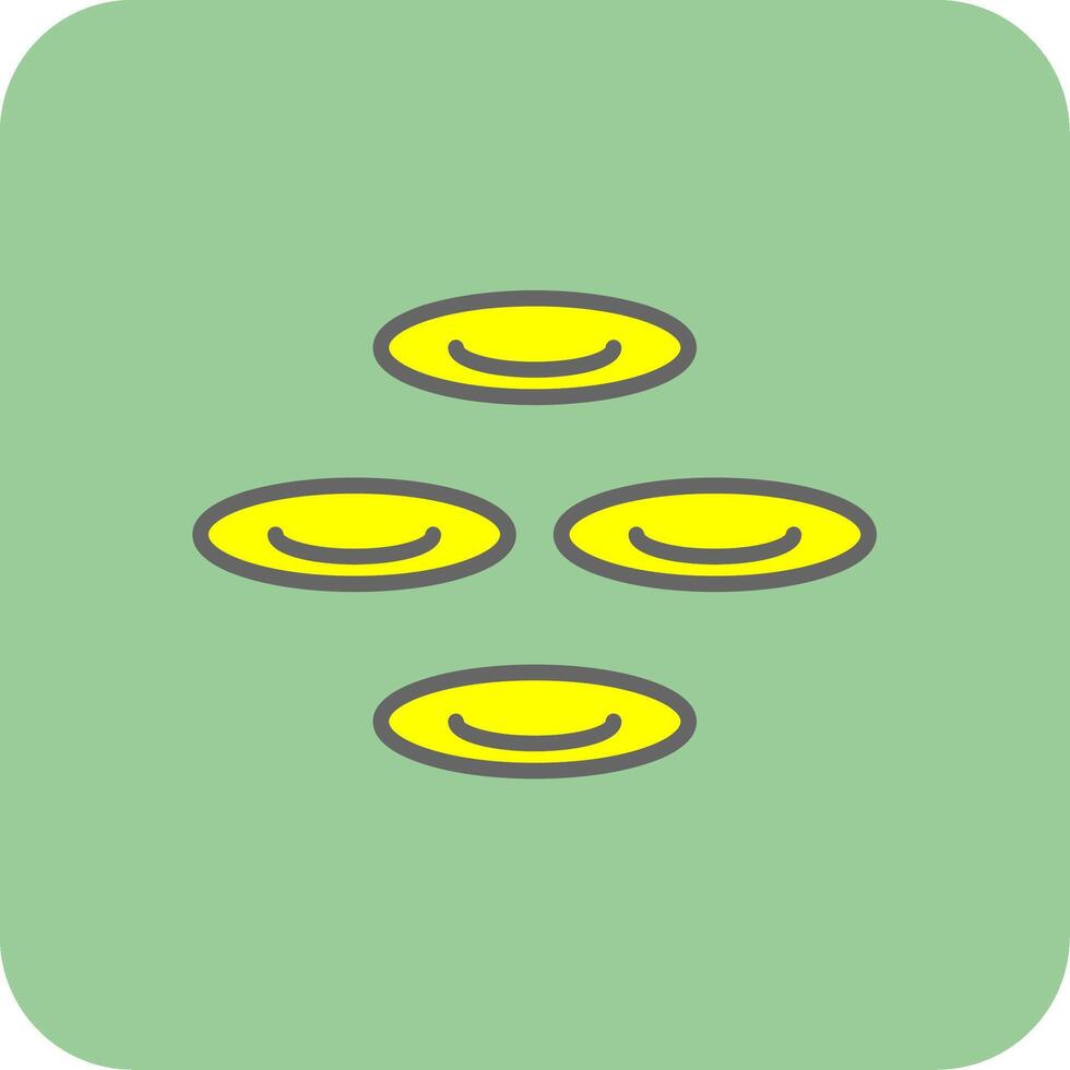 Zelle gefüllt Gelb Symbol vektor
