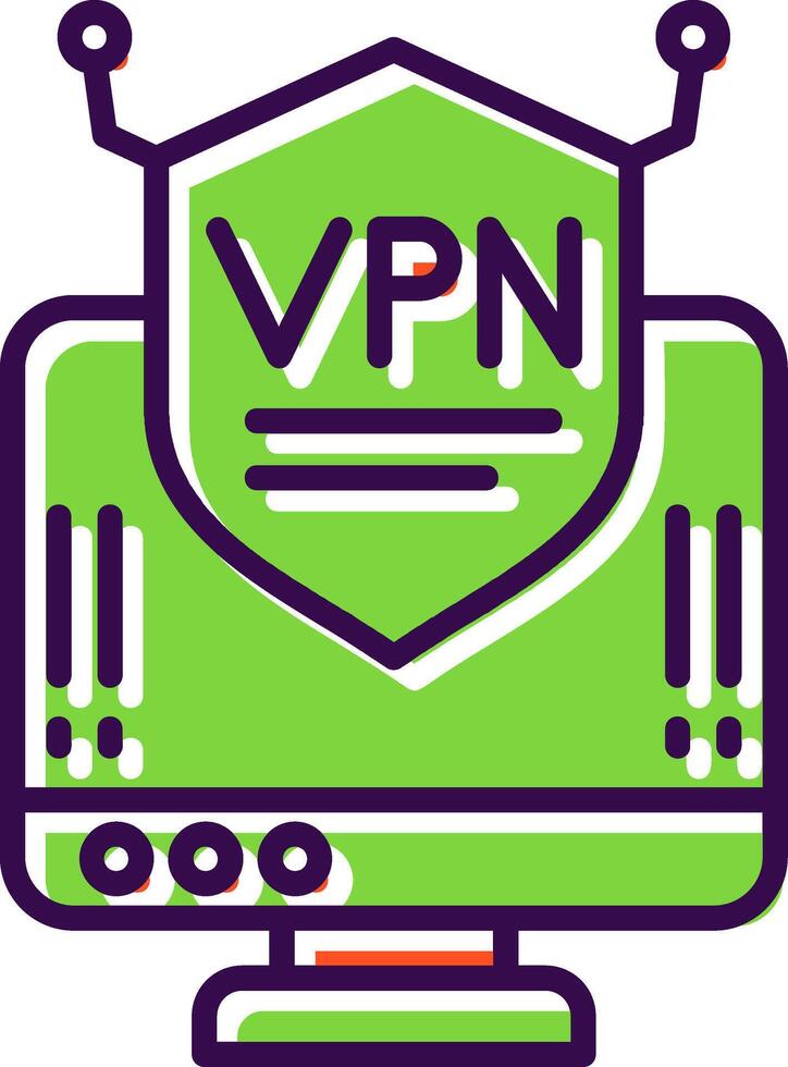 vpn fylld design ikon vektor