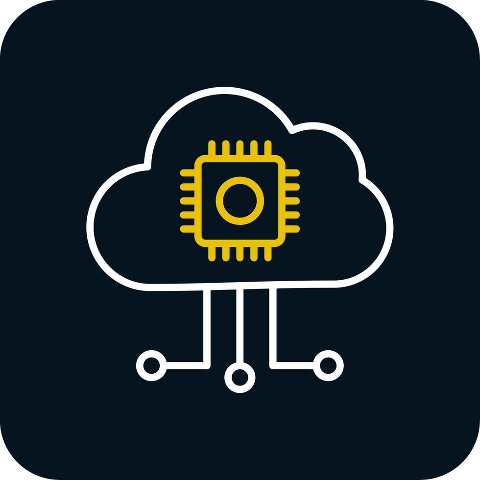 Wolke Computing Linie rot Kreis Symbol vektor