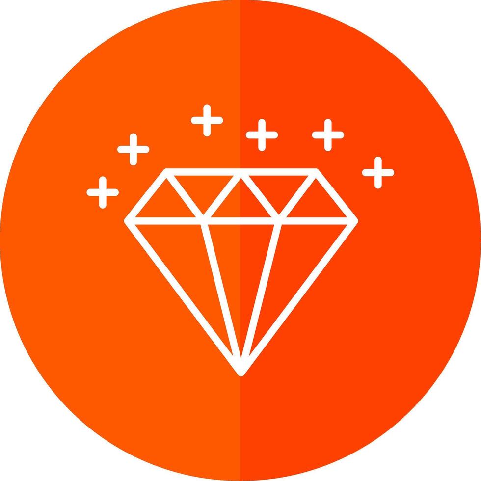 Diamant Linie rot Kreis Symbol vektor