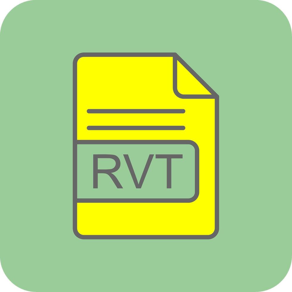 rvt Datei Format gefüllt Gelb Symbol vektor