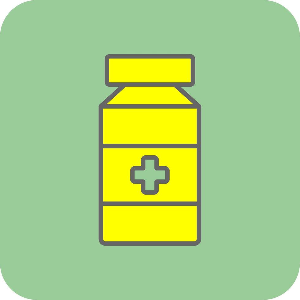 Pille Krug gefüllt Gelb Symbol vektor
